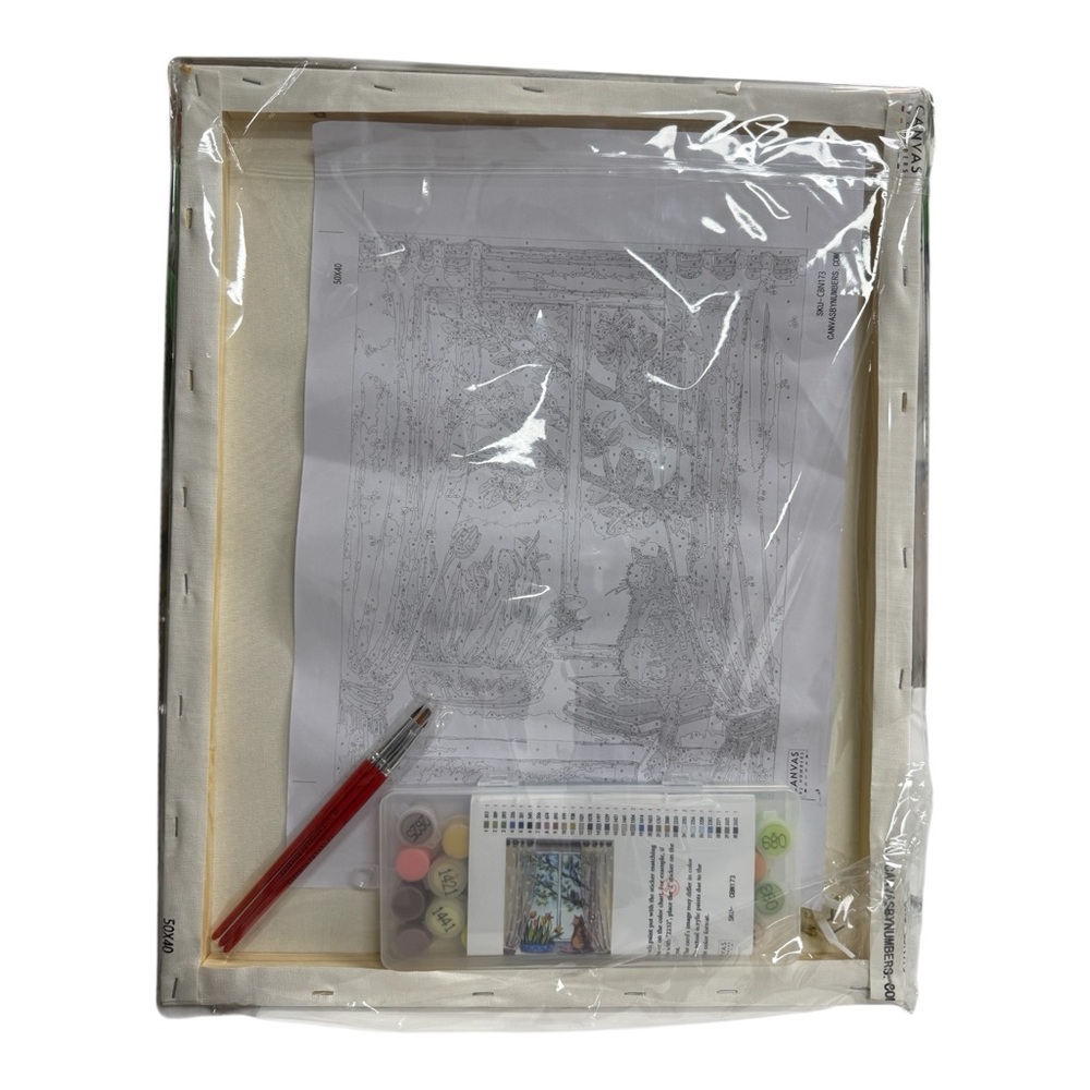NIB Set of 3 Canvas By Numbers Paint By Numbers Art Kits - Picture 8 of 8
